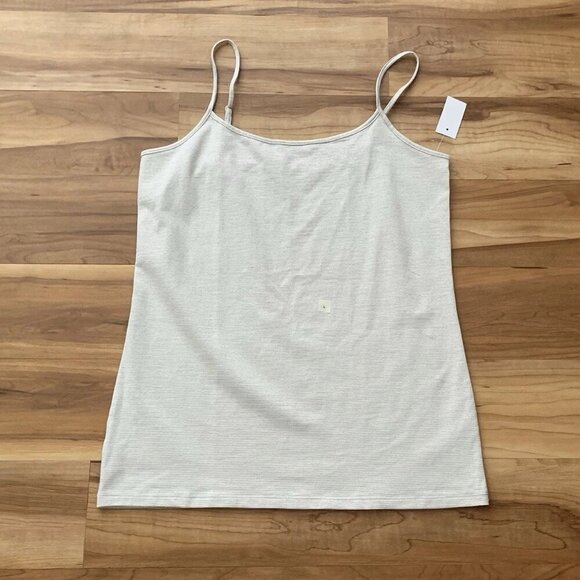 Loft Metallic Shimmer Cami Top Women’s Size Large Champagne Beige NWT - Picture 1 of 7